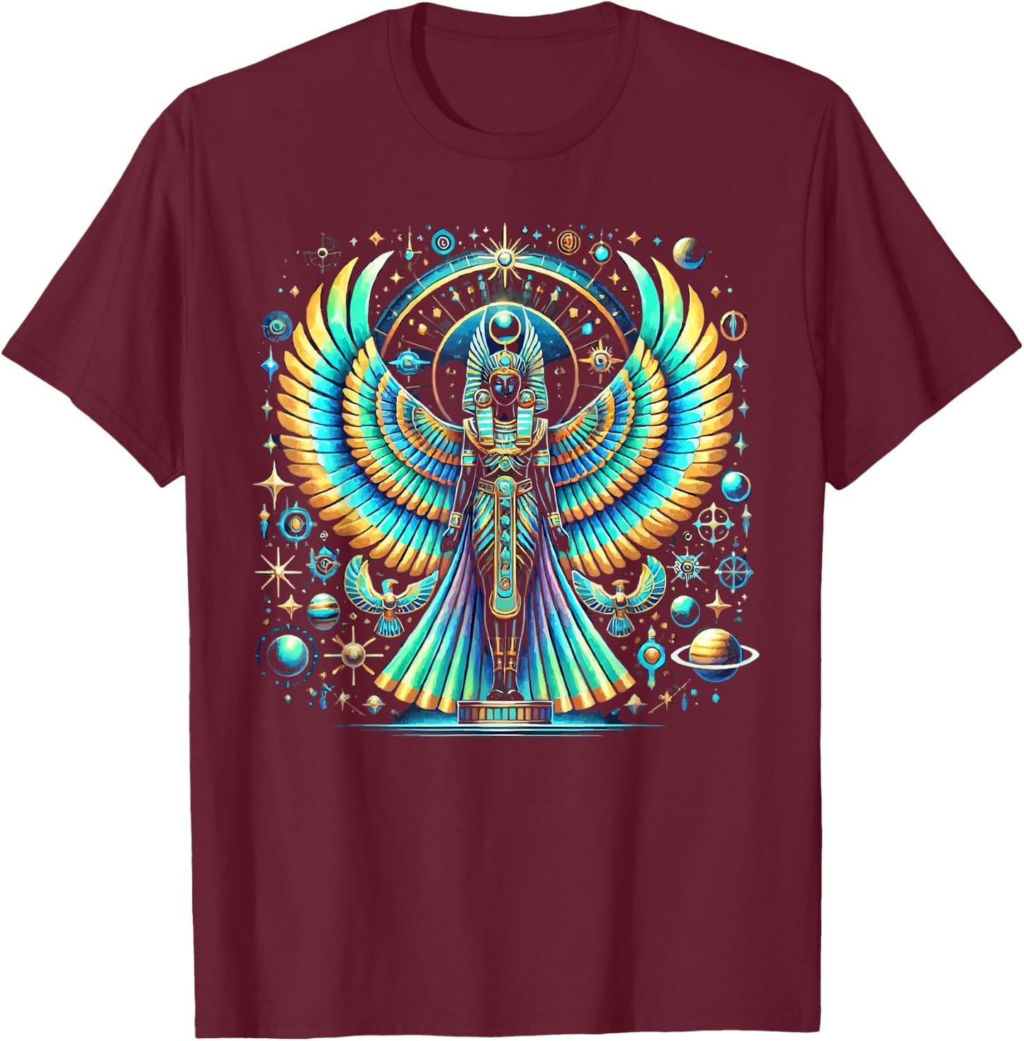 Thoth Egyptian God Egyptian Mythology Pyramid Ancient Egypt T-Shirt - T-Shirt | Maroon