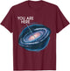 You are Here Milky Way Funny Galaxy Astronomy Men Women Kids T-Shirt - T-Shirt | Maroon