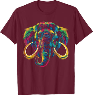 Mammoth Woolly Popart T-Shirt - T-Shirt | Maroon
