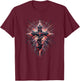 Distressed Christian Cross Punk Art Style Crown of thorns T-Shirt - T-Shirt | Maroon
