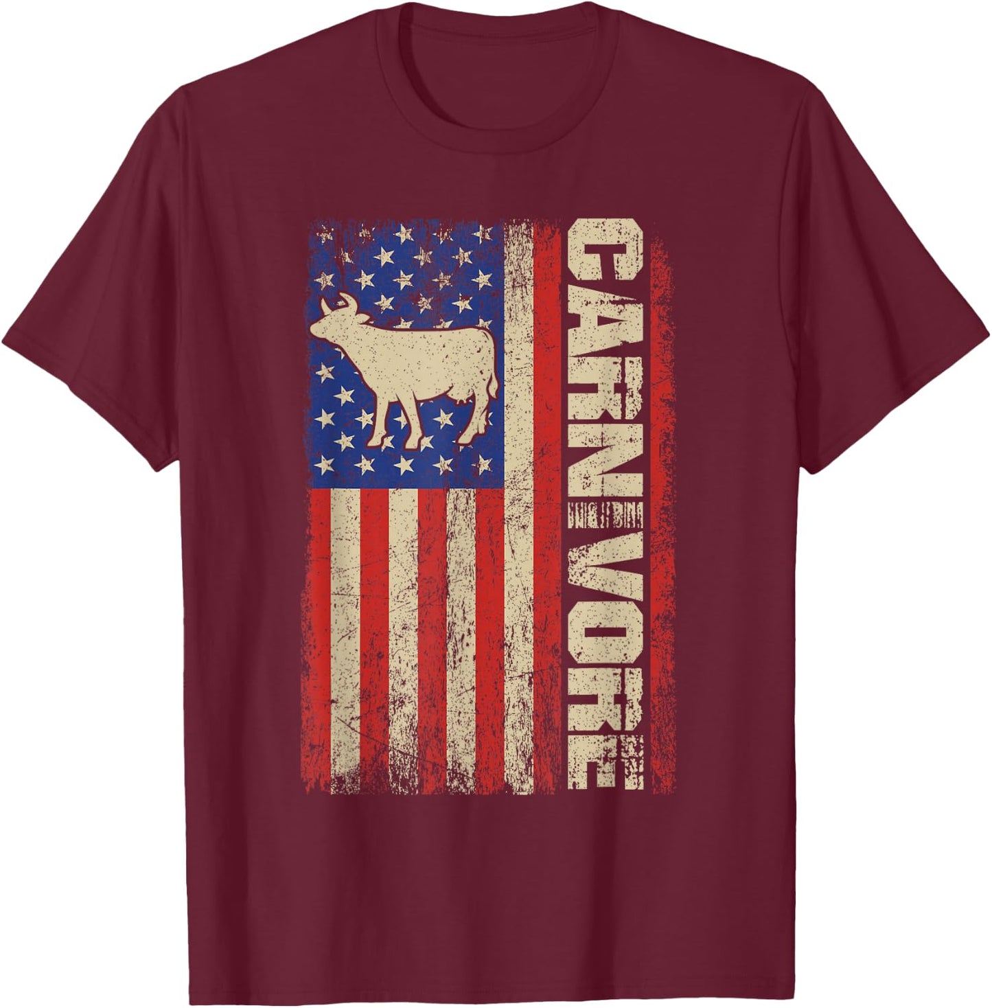 Carnivore Meat Smoker Gifts -Adults Black Small Classic Fit Short Sleeve Anti-Vegan Anti-Vegetarian Keto Diet T-Shirt - T-Shirt | Maroon