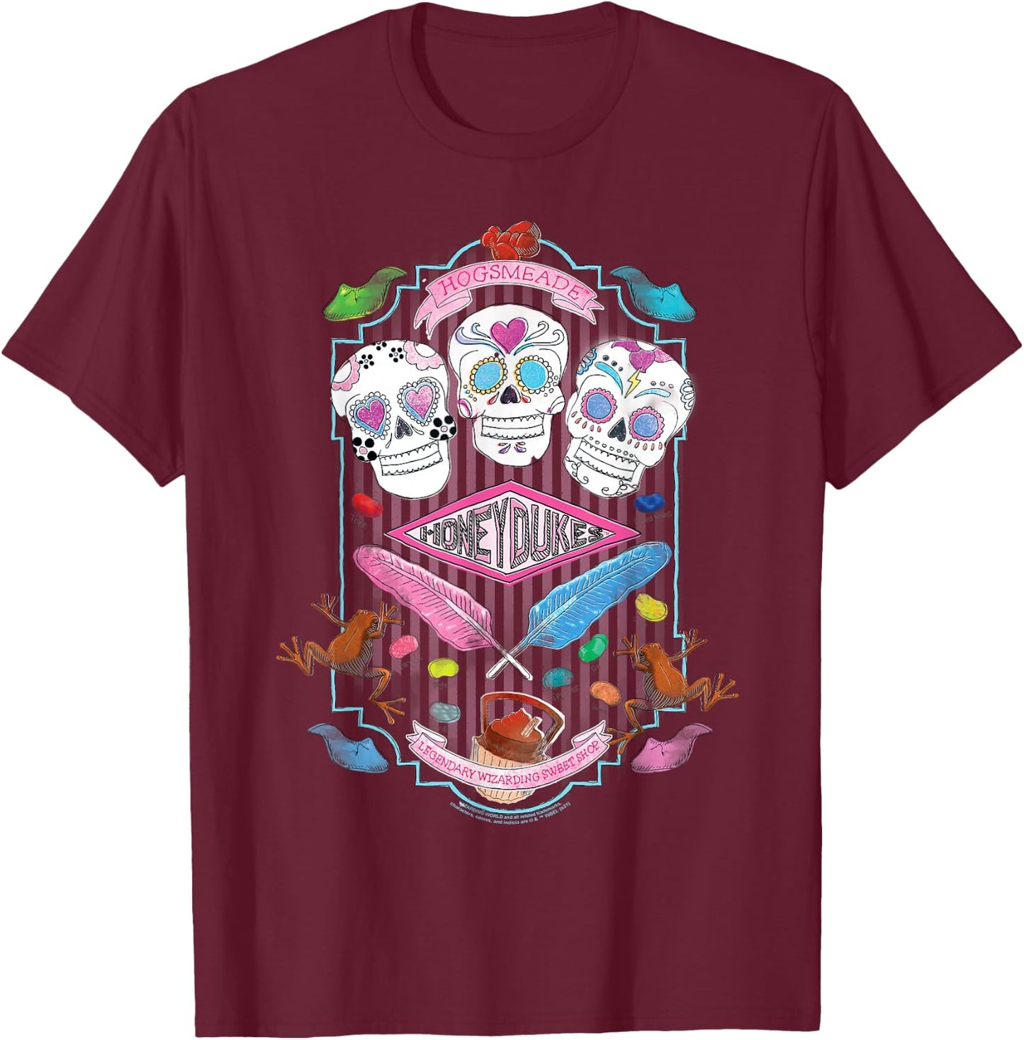 Harry Potter Honeydukes Legendary Sweet Shop T-Shirt - T-Shirt | Maroon