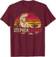 Stephen Saurus Funny Personalized Dinosaur T Rex Boys Name T-Shirt - T-Shirt | Maroon