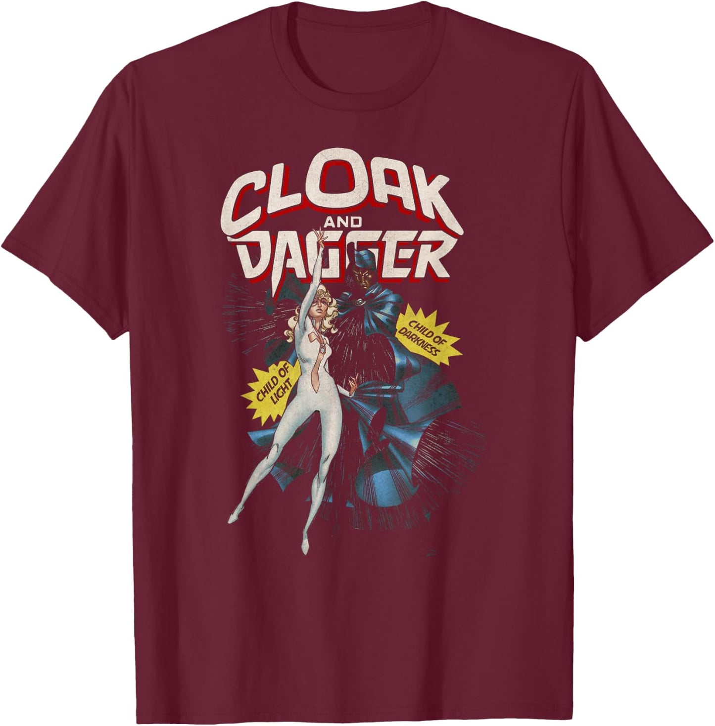 Marvel Cloak & Dagger Child of Darkness Graphic T-Shirt - T-Shirt | Maroon