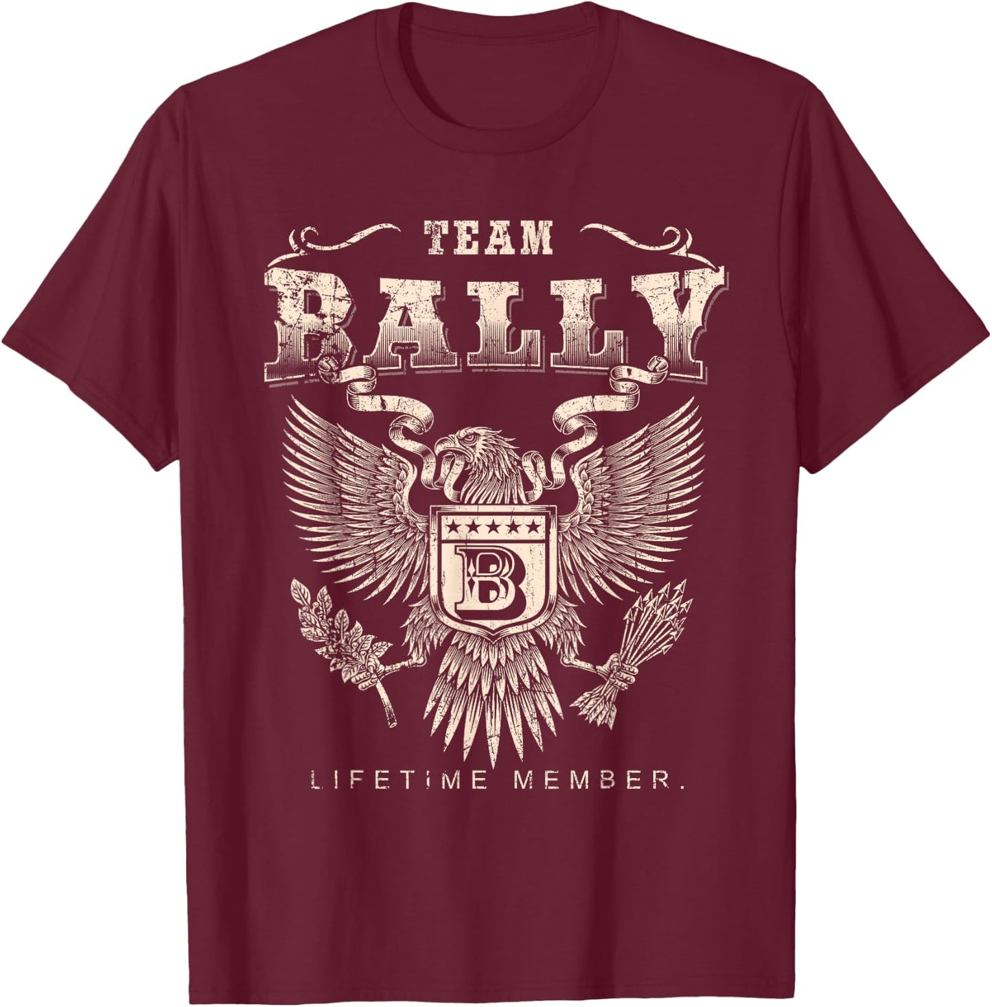 Team Bally Lifetime Member - Bally Name T-Shirt - T-Shirt | Maroon