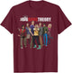 The Big Bang Theory Group Shot Logo T-Shirt - T-Shirt | Maroon