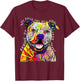 Funny Beware of Pit Bulls, Dean Russo Pitbull Original T-Shirt - T-Shirt | Maroon