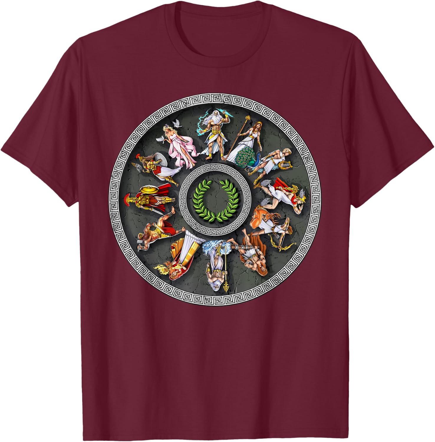 Greek Mythology Gods Ancient Greece T-Shirt - T-Shirt | Maroon