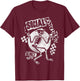 Official Social Distortion White Spray Skelly T-Shirt - T-Shirt | Maroon