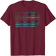 Clan Gordon Scottish tartan US flag kilt Scotland T-Shirt - T-Shirt | Maroon