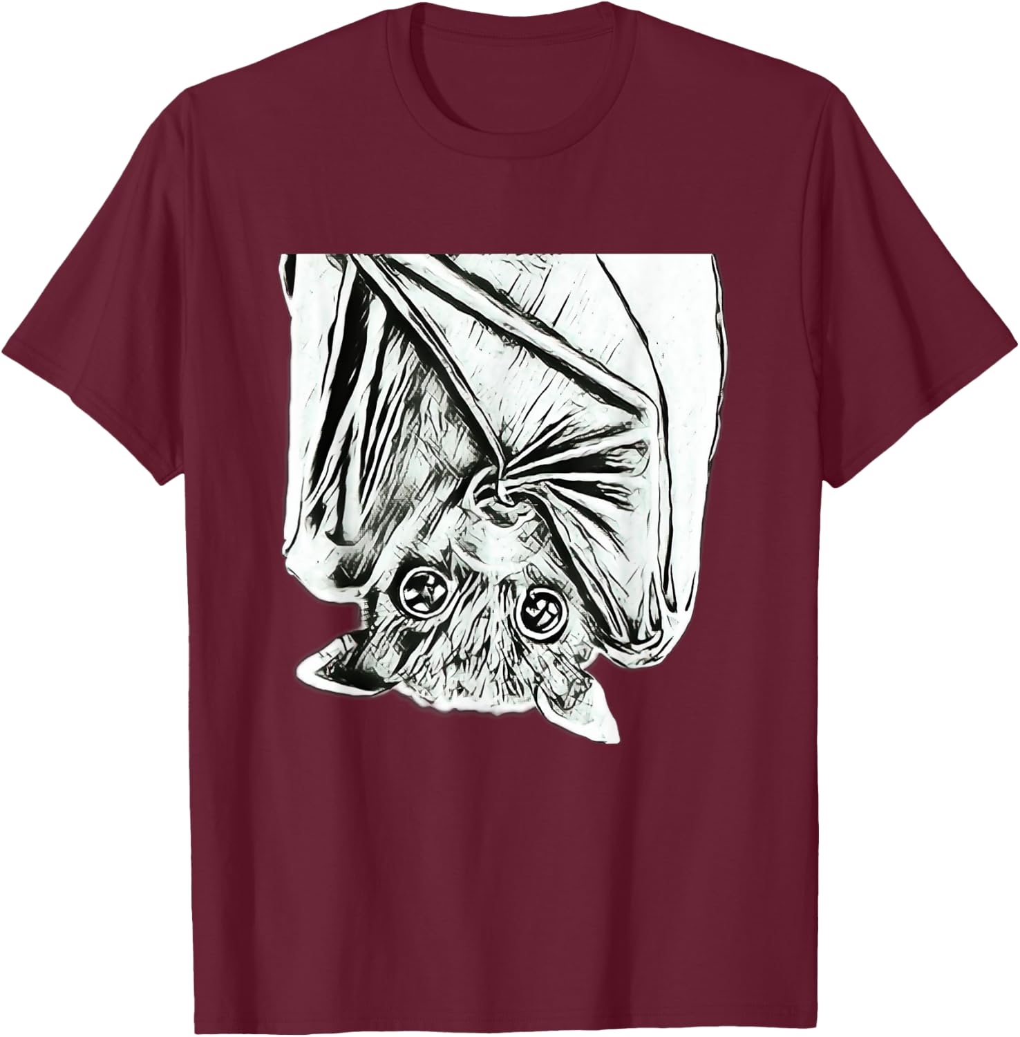 Bat Night Vampire Motif Halloween Wing flying Mammals Bats T-Shirt - T-Shirt | Maroon