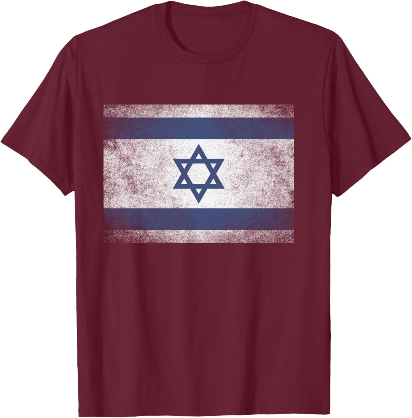 Israeli Israel Flag Pride Country Home Nation Family Retro T-Shirt - T-Shirt | Maroon