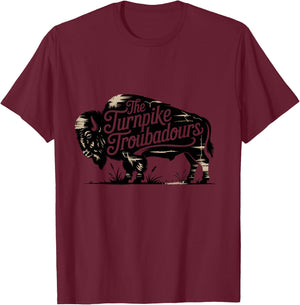 Vintage Turnpike Distressed Country Music Men Women T-Shirt - T-Shirt | Maroon