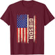 Gibson Last Name Shirt Gibson Name American Flag T-Shirt - T-Shirt | Maroon