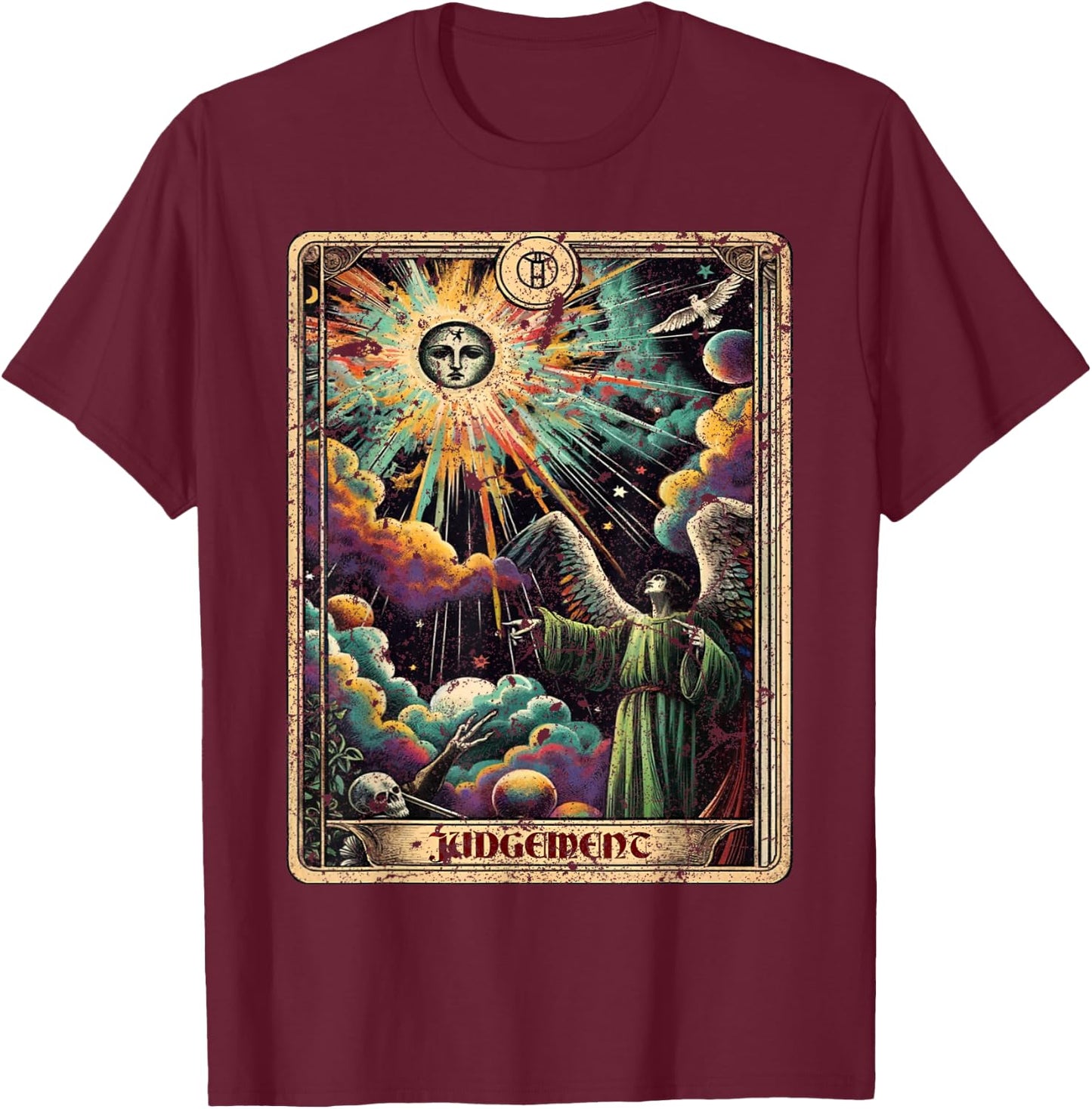Judgement Tarot Card T-Shirt - T-Shirt | Maroon