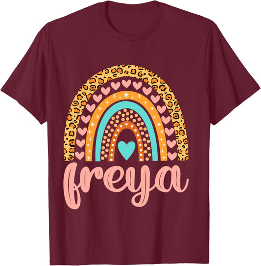Freya Freya Name Birthday Shirt Gift T-Shirt - T-Shirt | Maroon