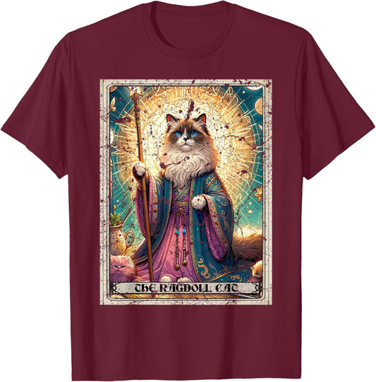 Ragdoll Cat T-Shirt - T-Shirt | Maroon