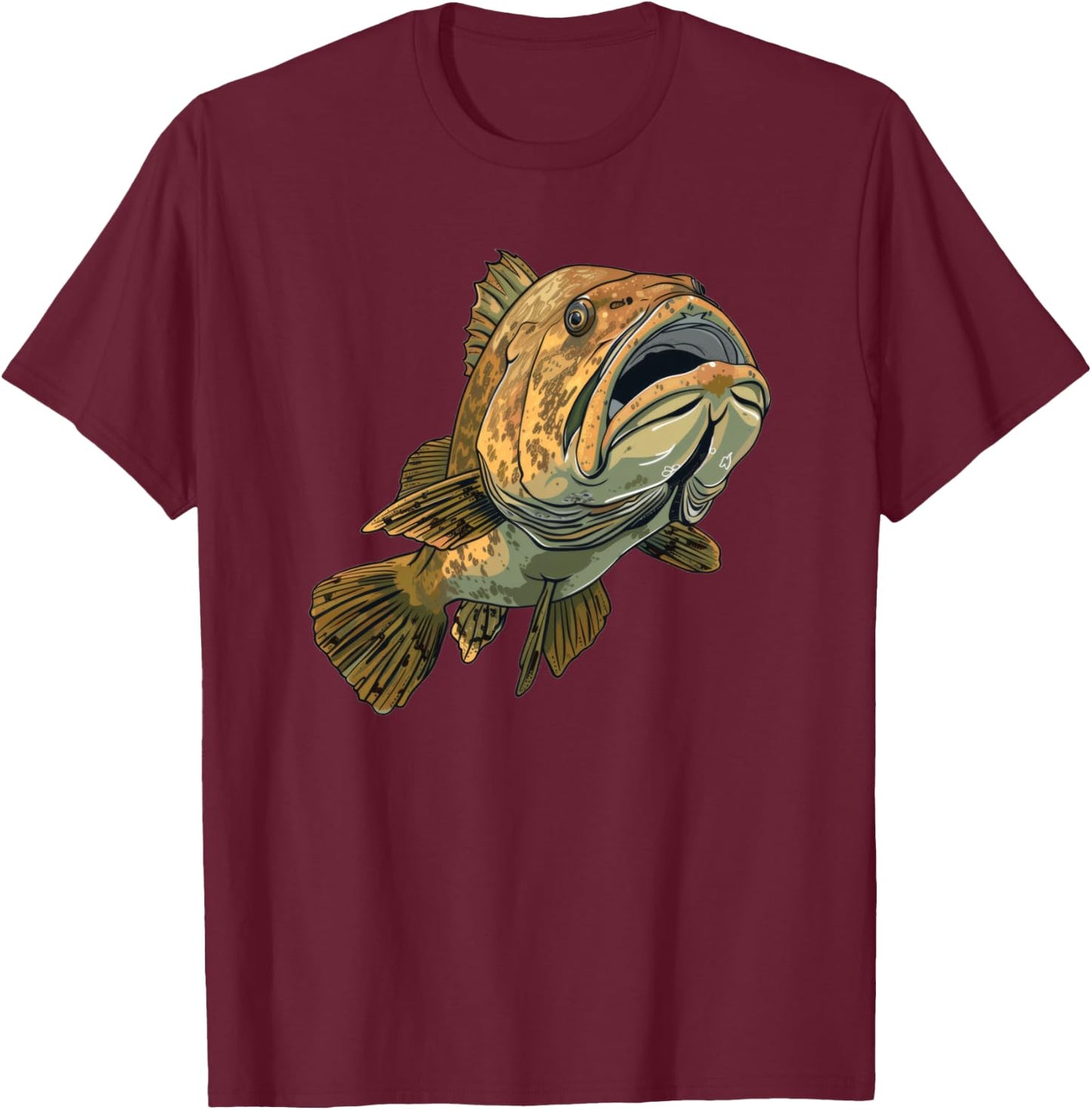 Goliath Grouper T-Shirt - T-Shirt | Maroon