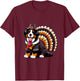 Cute Dog Bernese Mountain Thanksgiving Kids Teen Girl Boy T-Shirt - T-Shirt | Maroon