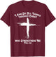 I Can Do All Things through Christ Who Strengthens Me Cross T-Shirt - T-Shirt | Maroon