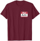Hello My Name is Alex Name tag for Alex T-Shirt - T-Shirt | Maroon