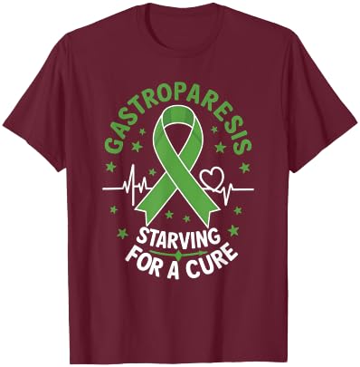 Gastroparesis Starving For A Cure Gastroparesis Awareness T-Shirt - T-Shirt | Maroon