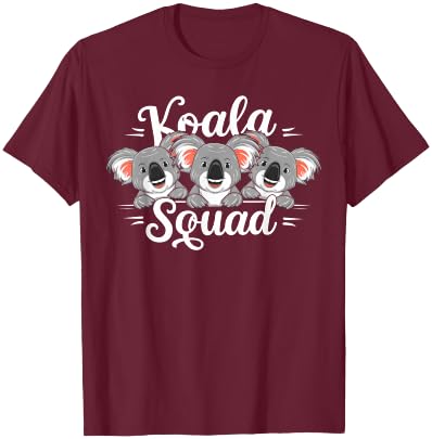 Koala Squad Design for Koala Lover Stuff | Cool Koala Bear T-Shirt - T-Shirt | Maroon
