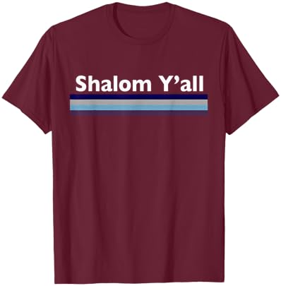 Shalom Y'all Retro Vintage T-Shirt - T-Shirt | Maroon
