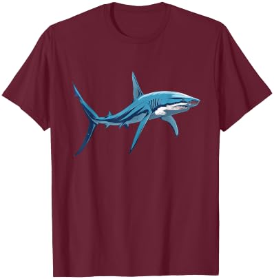 Thresher Shark 80s T-Shirt - T-Shirt | Maroon