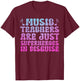 music teachers are just superheroes teacher Groovy T-Shirt - T-Shirt | Maroon