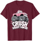 Crush Breast Cancer Pink Ribbon Adult Toddler Monster Truck T-Shirt - T-Shirt | Maroon
