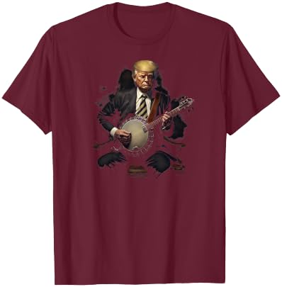 Bluegrass Music Trump Banjo folk acoustic music festivals T-Shirt - T-Shirt | Maroon