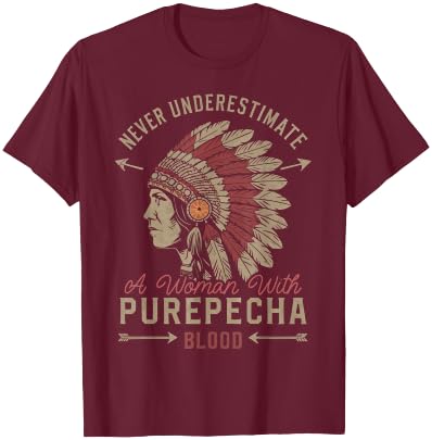 Indigenous People Mexico Native American Purepecha Tribe T-Shirt - T-Shirt | Maroon
