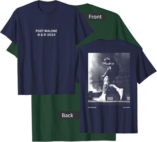Official Post Malone Stage Photo Back T-Shirt - T-Shirt | Forest