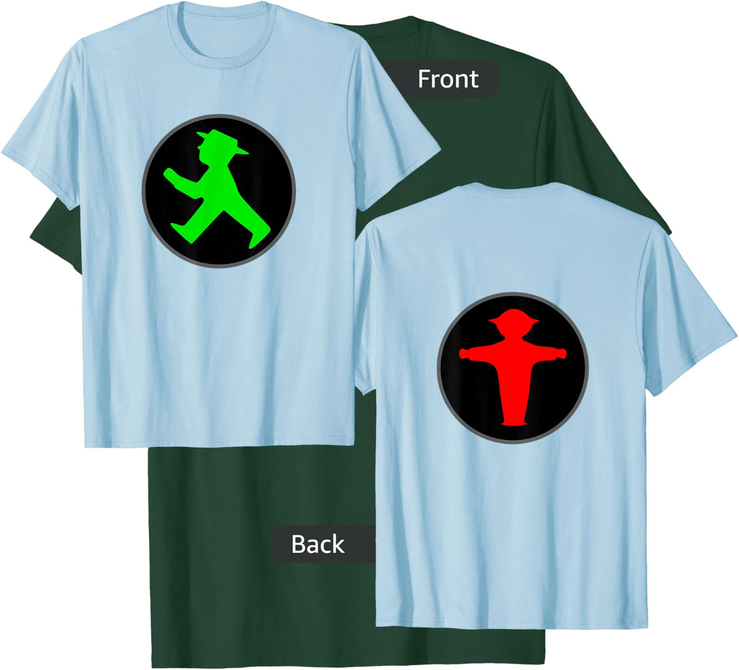 B-Shirt Men's Classic Fit X-Small Blue Ampelmnnchen T-Shirt - T-Shirt | Forest