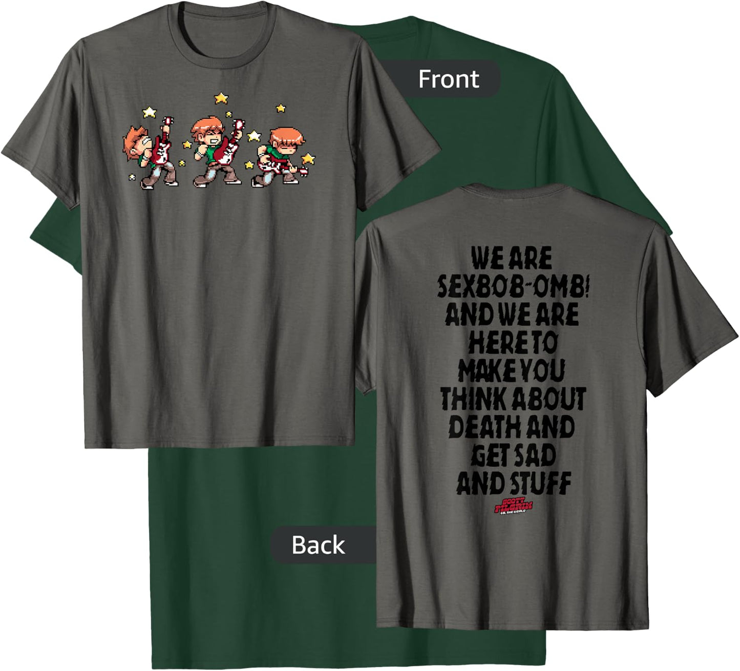 Scott Pilgrim Vs. The World Sexbob-Omb Scott Front & Back T-Shirt - T-Shirt | Forest