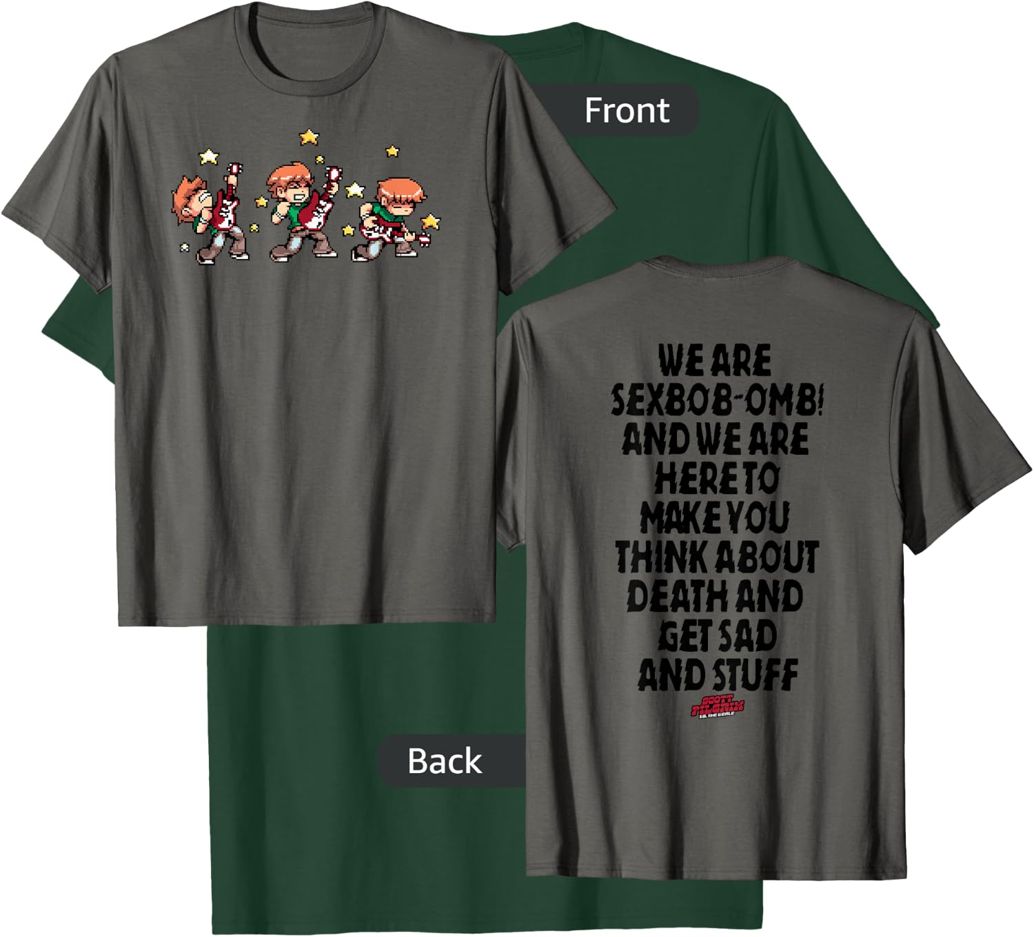 Scott Pilgrim Vs. The World Sexbob-Omb Scott Front & Back T-Shirt - T-Shirt | Forest