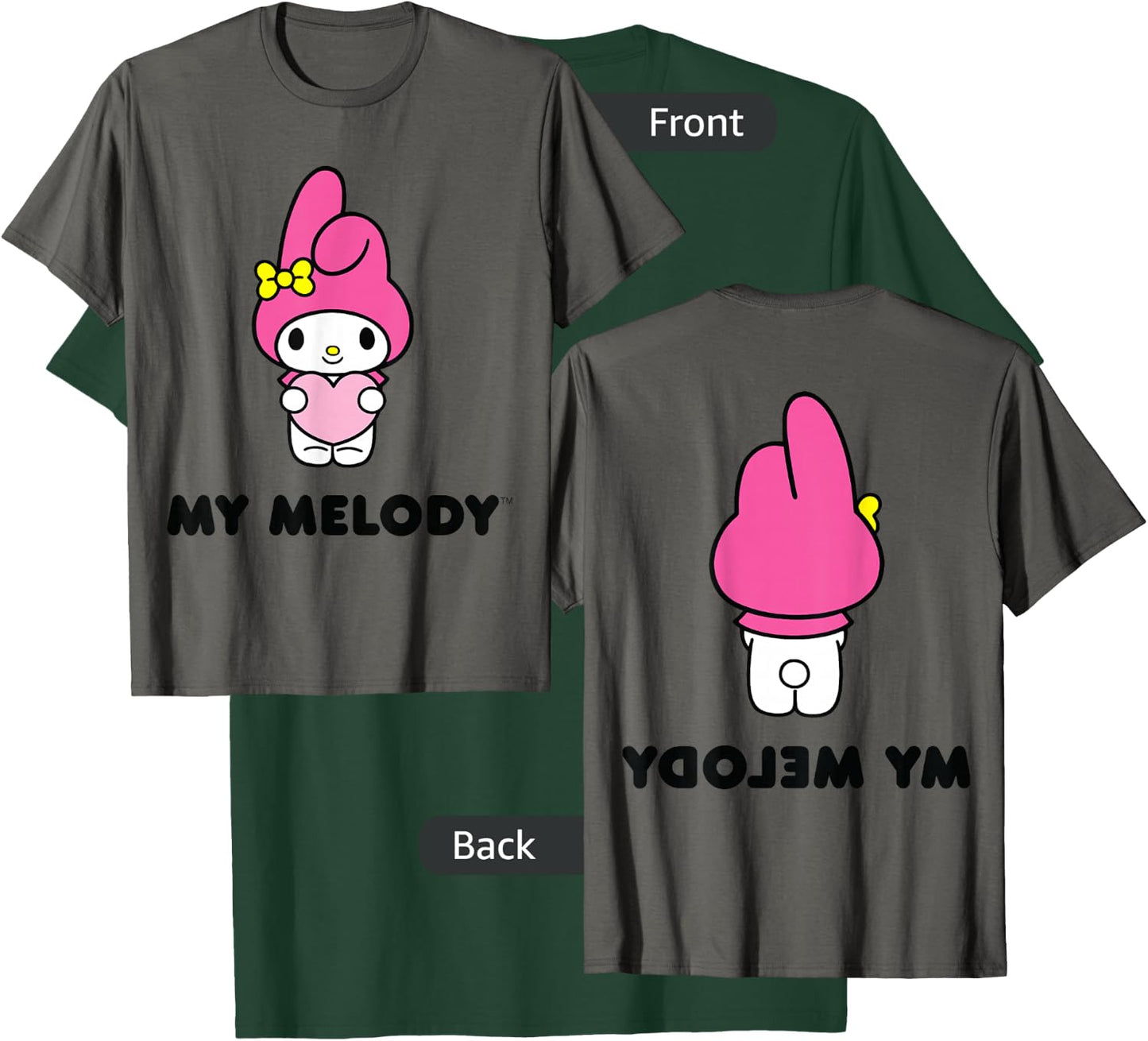 My Melody Character Front and Back Small T-Shirt - T-Shirt | Forest