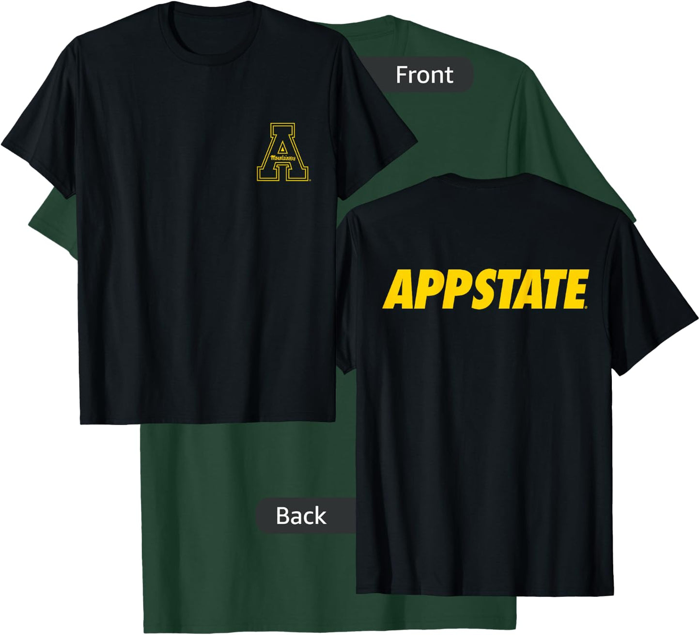 App State Mountaineers | Official NCAA | T1APPSP01 T-Shirt - T-Shirt | Forest
