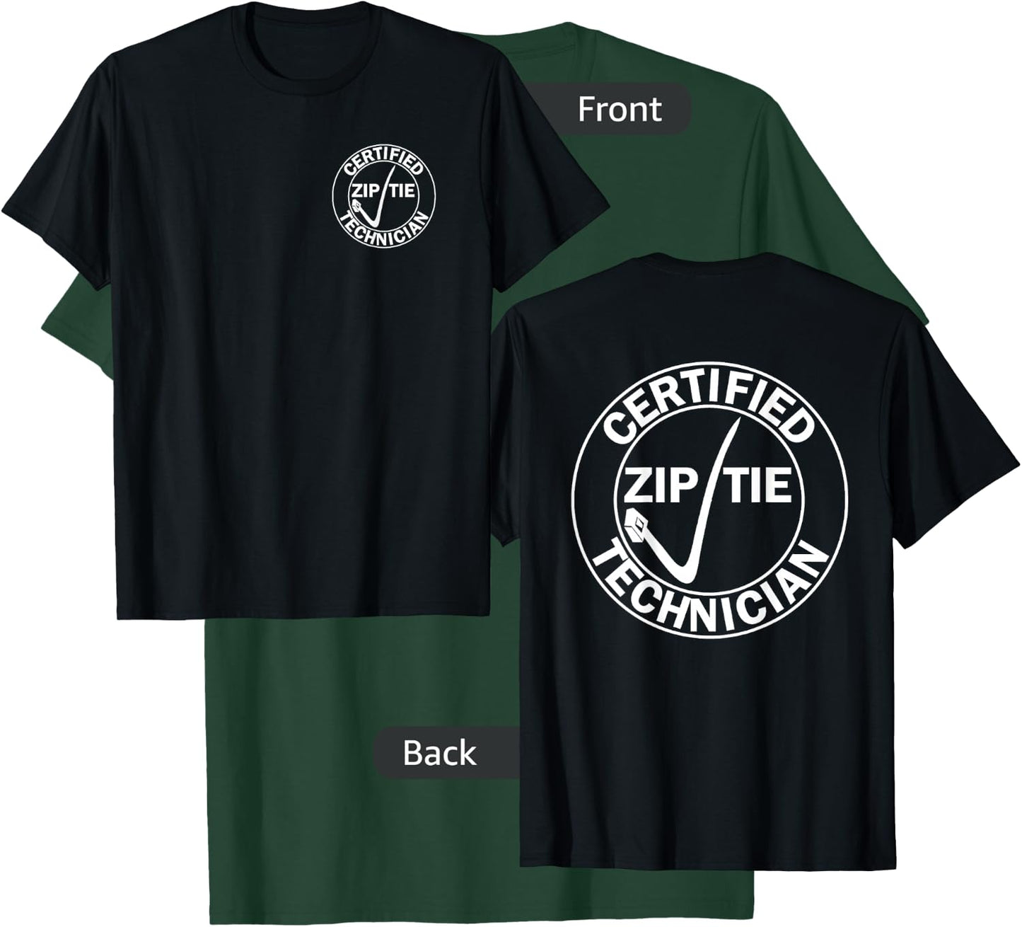 Men's Drifter - Certified zip tie technician XL Navy T-Shirt - T-Shirt | Forest