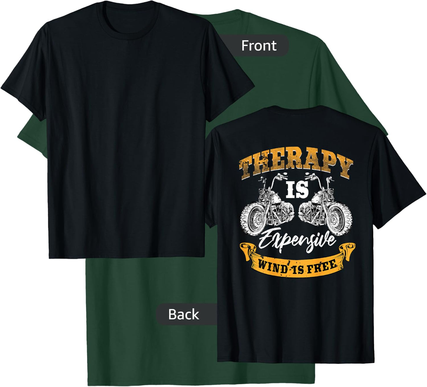 Biker Gear Motorcycle Gifts Image On Back Of Shirt T-Shirt - T-Shirt | Forest