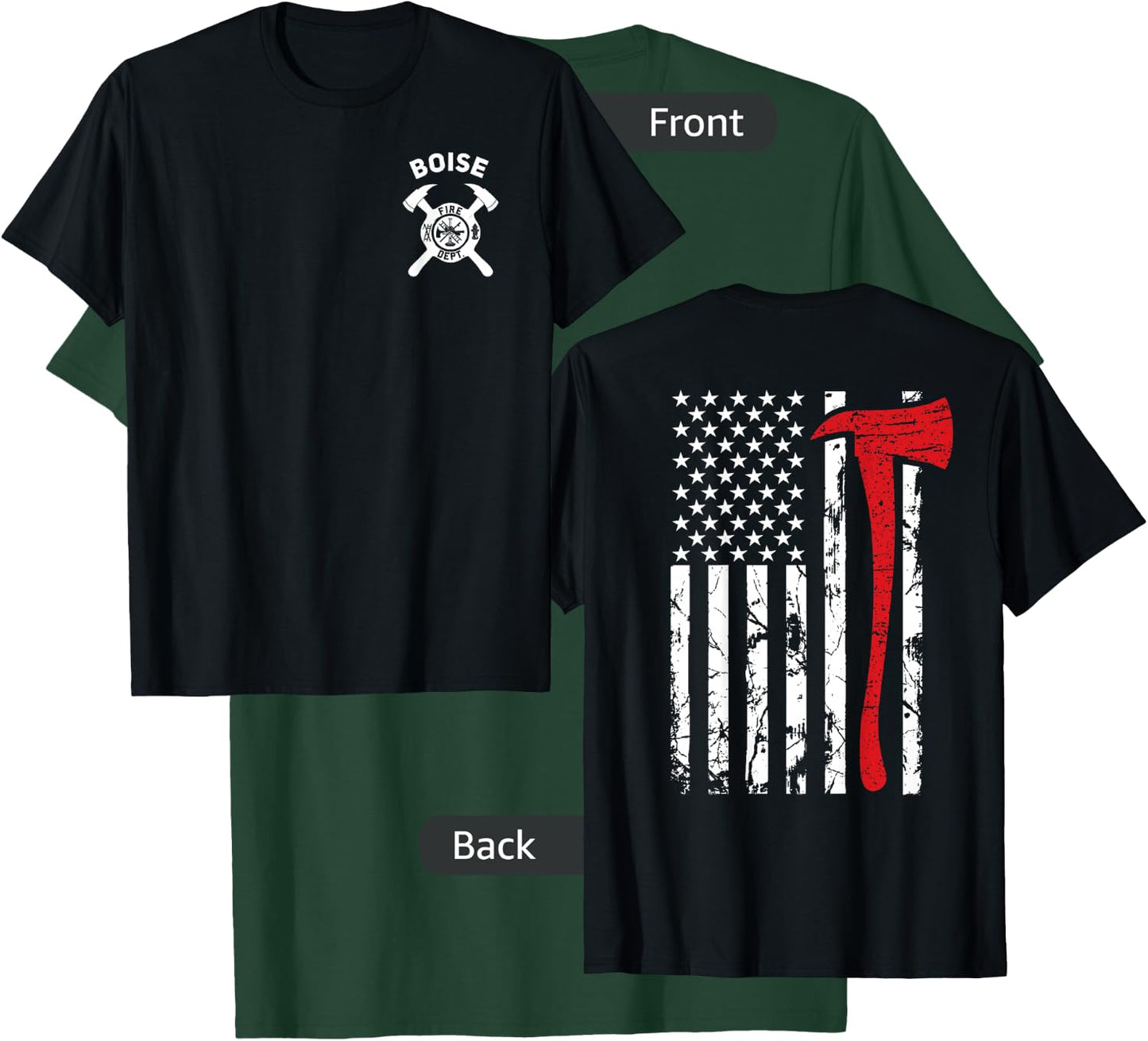 City Of Boise Fire Department Idaho Firefighter T-Shirt - T-Shirt | Forest