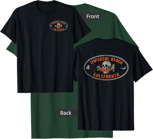 Imperial Beach California CA Retro Surfer Front & Back T-Shirt - T-Shirt | Forest