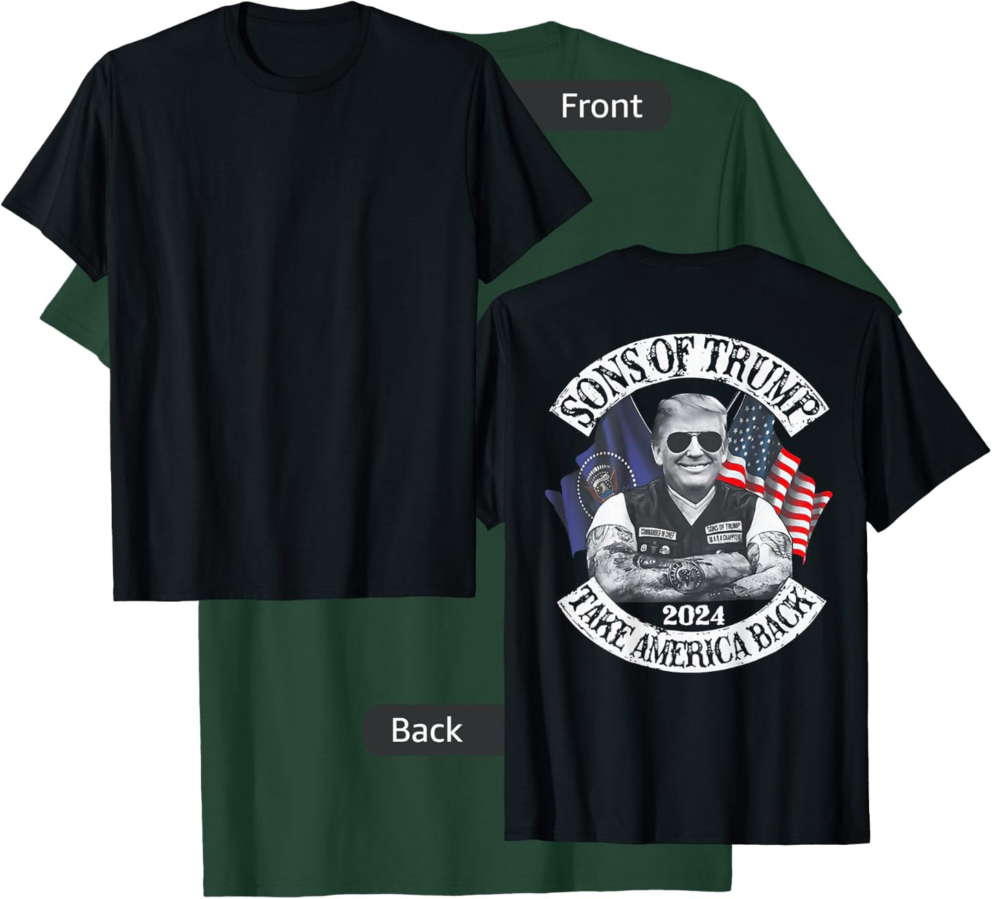 Sons Of Trump 2024 Take America Back (on back) T-Shirt - T-Shirt | Forest