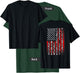 Patriotic Biker Back Print Shirt Skull Flame Motorcycle T-Shirt - T-Shirt | Forest