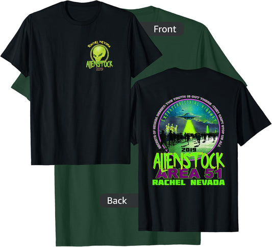 AlienStock 2019 Rachel Nevada Event Graphic Design Souvenir T-Shirt - T-Shirt | Forest