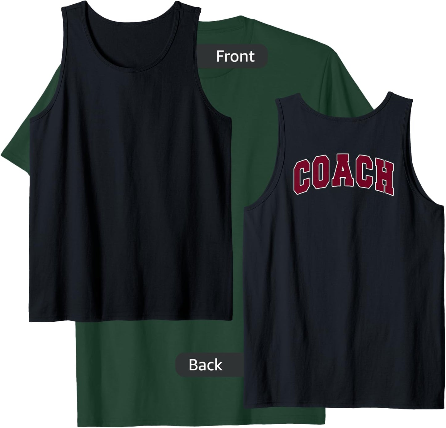 Coach Sports Trainer Vintage Varsity Team Red on the back T-Shirt - T-Shirt | Forest