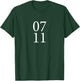 7/11 July 11 Birthday Wedding Graduation Event Date T-Shirt - T-Shirt | Forest