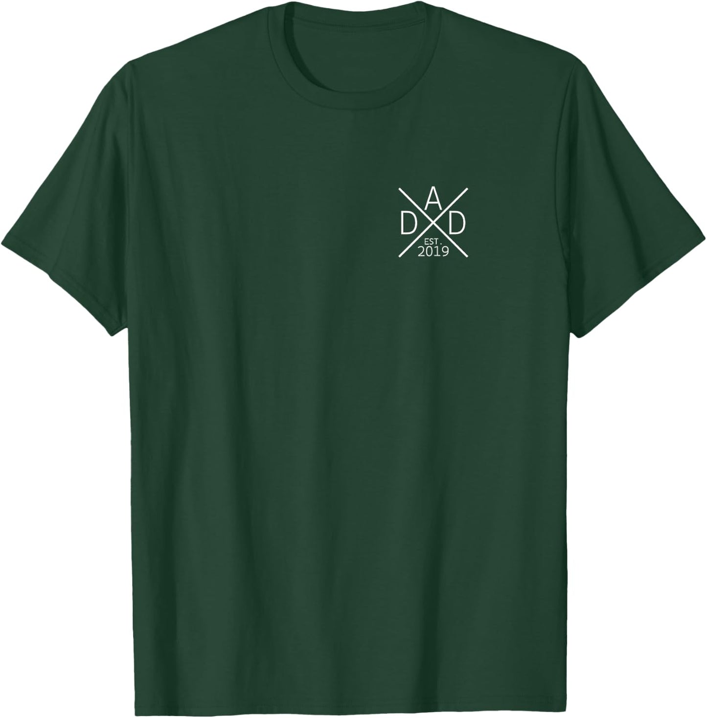 Proud Parents Matching Mom and Dad Est. Father 2019 Promoted to Dad Est. 2019 Dad 2019 T-Shirt - T-Shirt | Forest