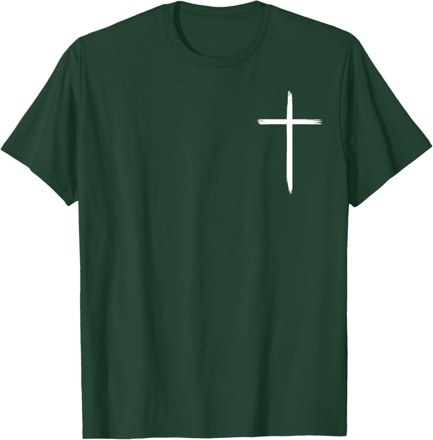 Christian Cross Christians Men Women Jesus Christ Minimal T-Shirt - T-Shirt | Forest